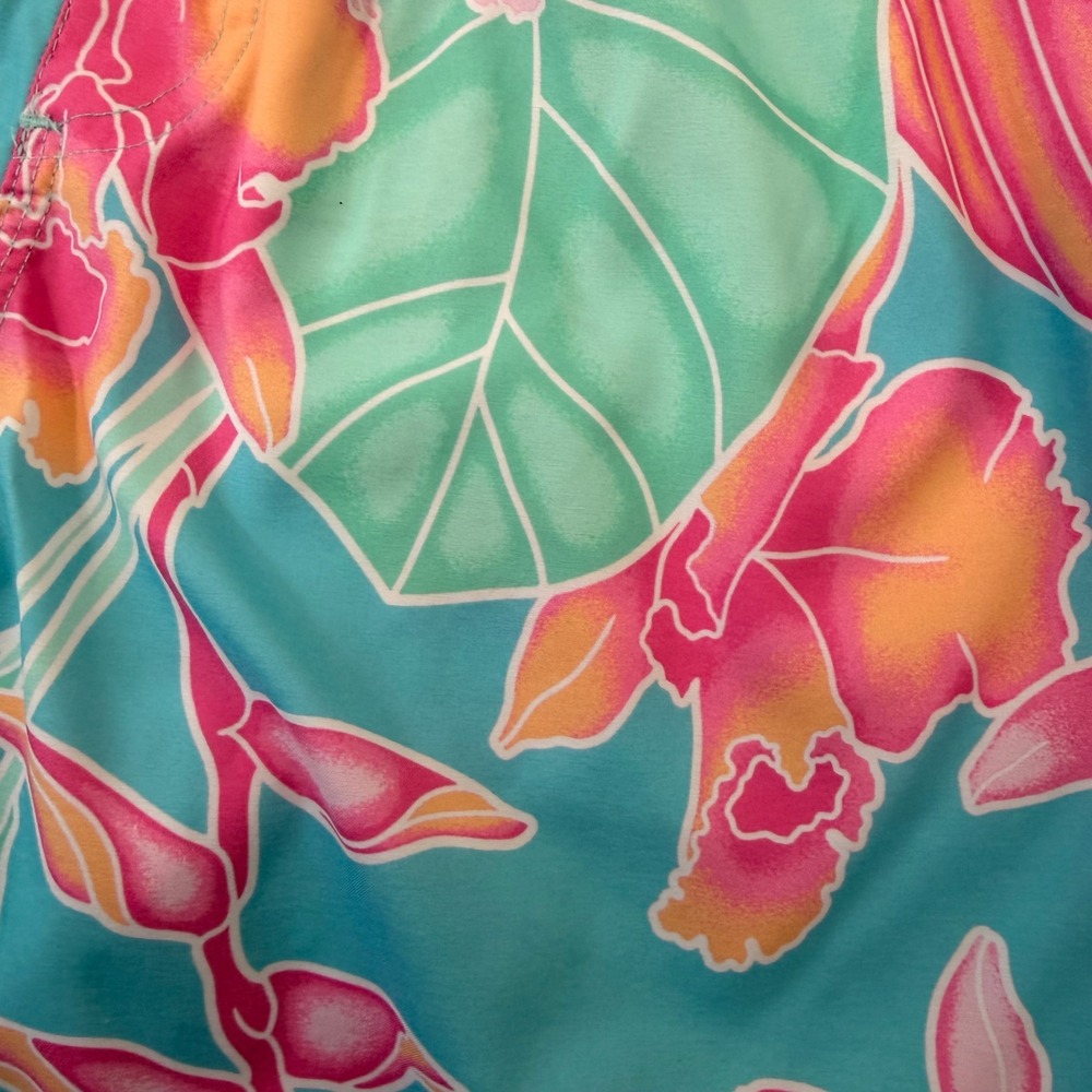 Kenny Flowers Tropical Print Swim Shorts (LG) Mesh Brief Vacation Pastel Floral - Picture 5 of 8
